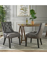 Diamond Stitch Slate Dining Chairs