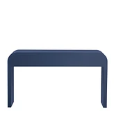 Unique Modern Rounded Silhouette and Smooth Surface Console Table with 2 Drawers for Living Room and Entryway( Apricot Cream)