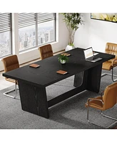 Tribesigns 6FT Conference Table Set of 4, 70.87" W x 31.5" D Rectangular Seminar for Meeting Room, Solid Executive Business Furniture