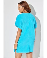 Swimsuits for All Plus French Terry Lightweight Cover Up Tunic