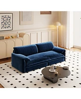 66" Queen Pull Out Sofa Bed - 3-in-1 Velvet Sleeper Loveseat