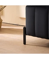 Black Velvet Storage Bench 49" - Living Room/Entryway