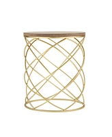 Golden Side table [Mdf Top+ Metal Frame]
