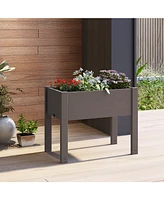 53L Raised Bed Grow Box Self-Watering Planter Box Stand with Water Level Monitor