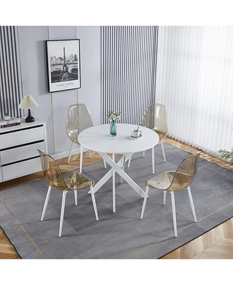 Mid-Century Dining Set: Table & 4 Chairs