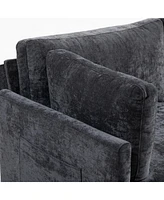 111.42x32.28" 3-Seater Chenille Sofa - Comfy, Cloud-Soft, with Side Pocket
