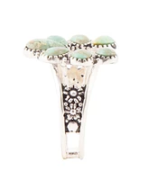 Barse Floral Blue Turquoise and Sterling Silver Ring