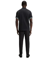 Boss by Hugo Men's Paddy Knit Polo Shirt Cotton With Striped