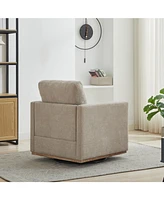 30.7" Swivel Accent Chair - Taupe