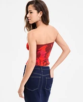 Bar Iii Women's Printed Sweetheart-Neck Tube Top, Exclusively at Macy's