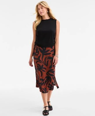 On 34th Womens Side Cinched Muscle Tank Printed Slip Skirt Tyllee Fisherman Sandals Jewelry Exclusively At Macys