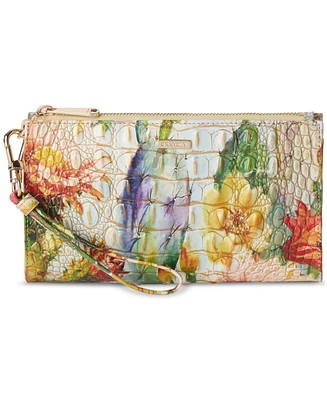 Brahmin Daisy Melbourne Embossed Leather Clutch