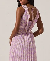 Astr the Label Women's Pleated Ruffle Dress