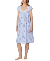 Eileen West Women's Floral Cap-Sleeve Waltz Nightgown