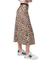 Dkny Jeans Women's Logo-Waistband Midi Slip Skirt - L3Z