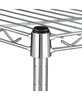 Simple Deluxe Heavy Duty 1-Shelf Shelving, Adjustable Storage Units, Steel Organizer Wire Rack, 30" W x 14" D x 15" H, Chrome
