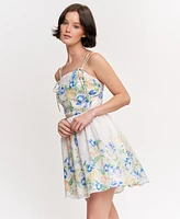 En Saison Women's Julia Printed Sleeveless Mini Dress