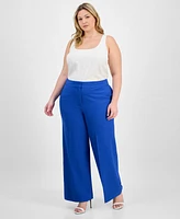 Tahari Asl Plus Wide-Leg Pants