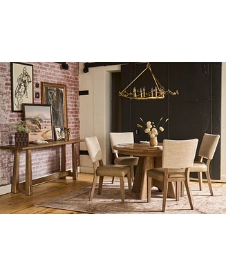 Sienna 5 Pc. Dining Set (Round Table & 4 Upholstered Side Chairs)