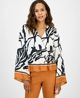 I.n.c. International Concepts Petite Printed Peplum Top