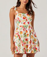 Astr the Label Women's Tinesha Cotton Shoulder-Tie Dress