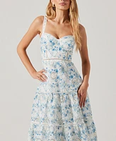 Astr the Label Women's Pellagia Cotton Eyelet Midi Dress