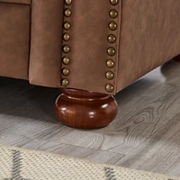 Classic Chesterfield Sofa Chair for Living Room Faux Leather