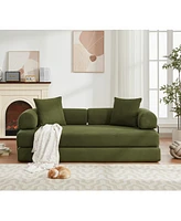 78.5" Folding Convertible Out Sleeper Sofa Bed,4-in-1 Diy Combination Convertible Sofa, 3 seat, Folding Sleeper Sofa, King Size, Bedroom,Apartmen