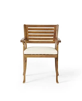 Toulon Bistro Set: Acacia Wood Dining Set With Cushions