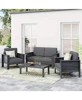 4 Seater Outdoor Lounge Chair Set
