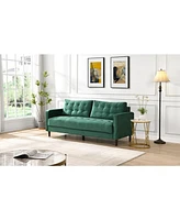 74" Velvet Sofa: 3-Seater, Modern, Comfy