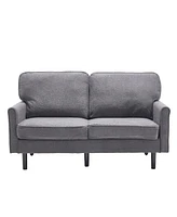 Mid Century Modern Loveseat Sofa with Usb (Gray)