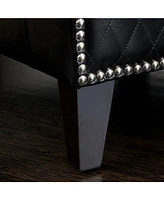 Quilted Elegance: Mia Club Chair with Studs and Comfort