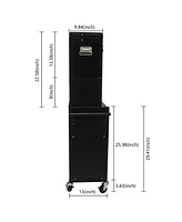 High Capacity Rolling Tool Chest With Wheels And Drawers, 6-Drawer Tool Storage Cabinet-Black