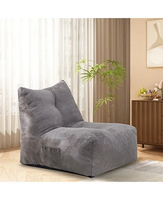 Cozy Inflatable Bean Bag Chair with High-Density Foam for Comfort