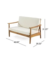 Willowbrook Acacia Wood Loveseat & Coffee Table Set