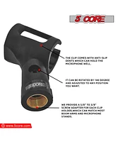 5 Core Microphone Clip Holder 6 Pieces Barrel Style with Screw Adapters 5/8 to 3/8 Inch - Mc-01 6 Pcs