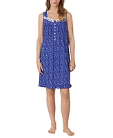 Eileen West Women's Cotton Printed Embellished Chemise