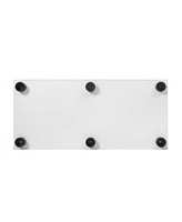 Led Strip Light Glass Display Cabinet, White
