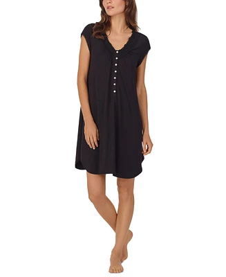Eileen West Women's Cap-Sleeve Lace-Trim Chemise