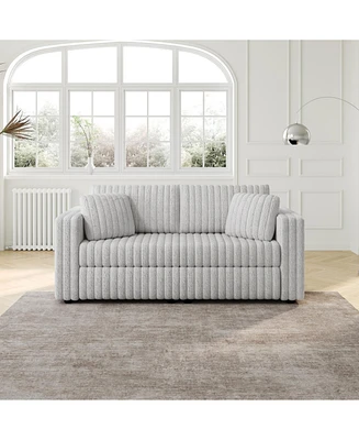 75.6" Light Gray Modular Sofa - Comfortable, Modern Design