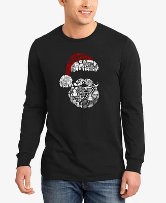 La Pop Art Men's Santa Pics Word Long Sleeve T-Shirt