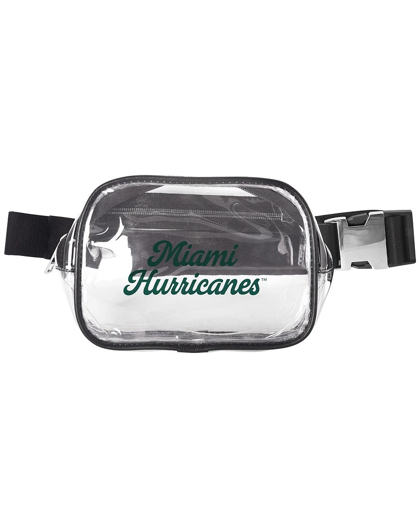 Logo Brands Miami Hurricanes Clear Belt Bag
