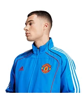 Adidas Men's Blue Manchester United Urban Purist Aeroready Full-Zip Track Jacket