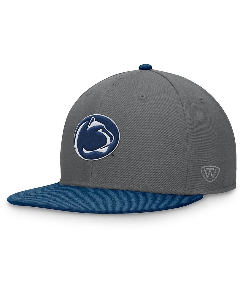 Top of the World Men's Gray/Navy Penn State Nittany Lions Rally Two-Tone Fitted Hat