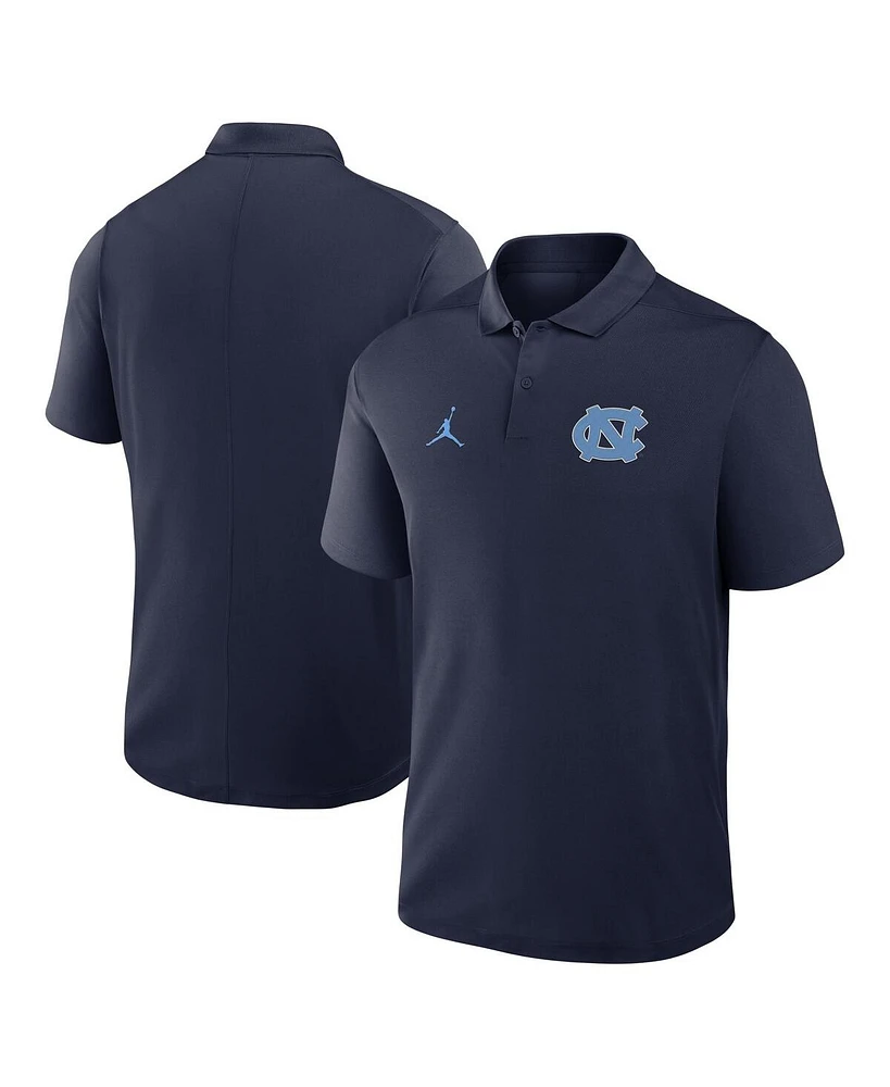 Jordan Men's Navy North Carolina Tar Heels Primetime Victory Primary Logo Performance Polo Shirt