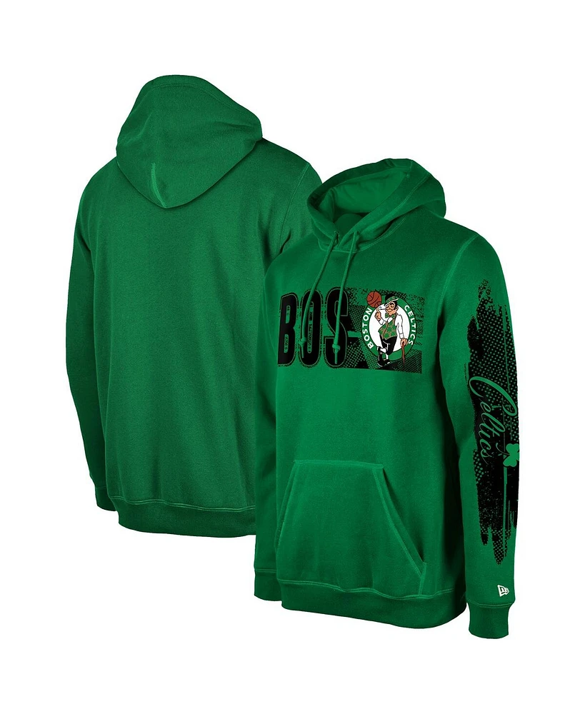 New Era Men's Boston Celtics Green Tip-Off Collection Pullover Hoodie