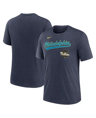 Nike Men's Heather Navy Philadelphia Phillies 2025 City Connect Performance Tri-Blend T-Shirt