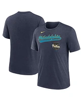 Nike Men's Heather Navy Philadelphia Phillies 2025 City Connect Performance Tri-Blend T-Shirt