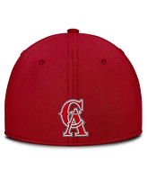 Nike Men's Gray/Red California Angels Rise Swoosh Performance Flex Hat